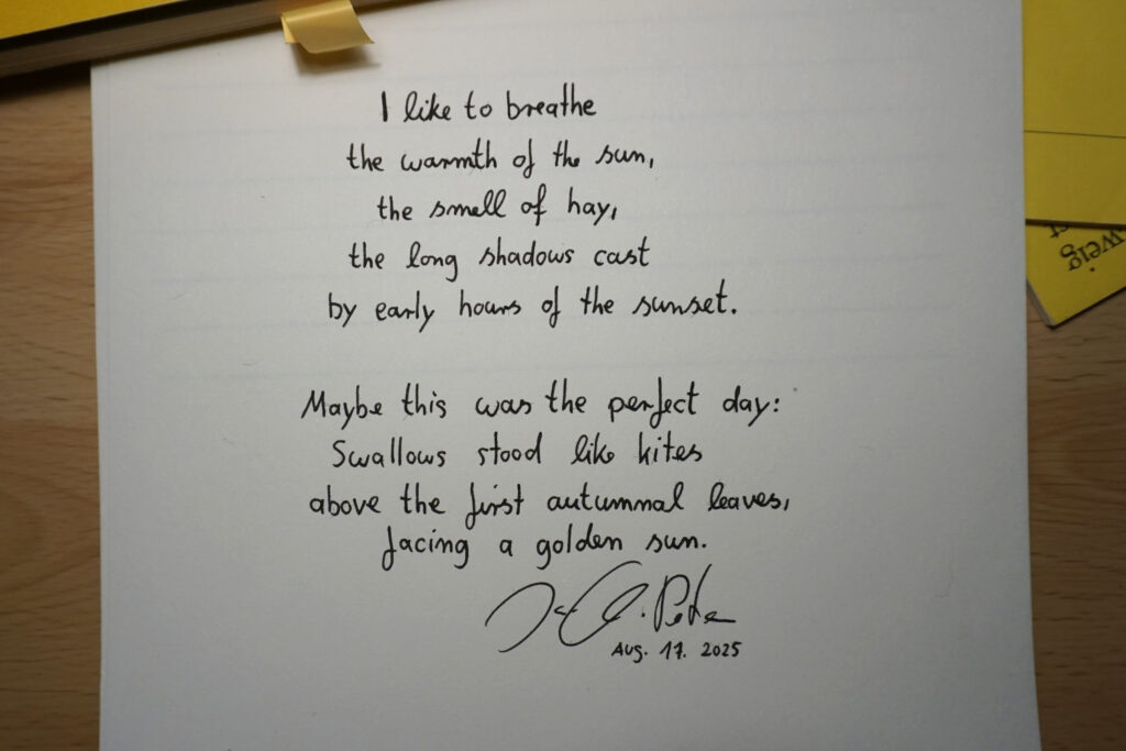 Breathe poem by Jan-Christian Petersen