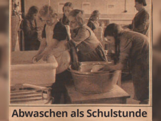 Hamburger Fremdenblatt 1936, arteigene Mädchenerziehung, Abwaschen als Schulstunde
