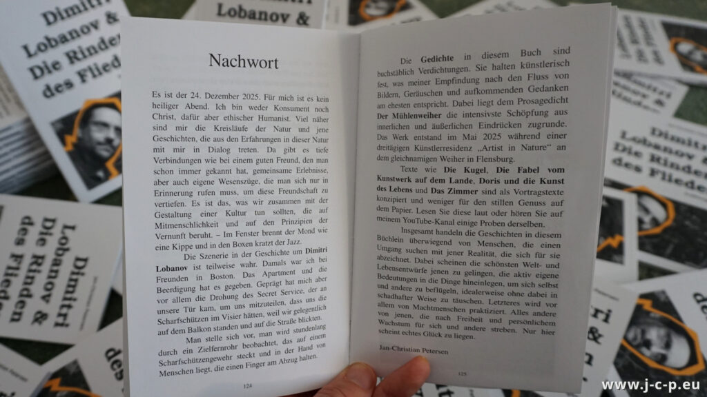 Nachwort von Dimitri Lobanov & Die Rinden des Flieder von Jan-Christian Petersen