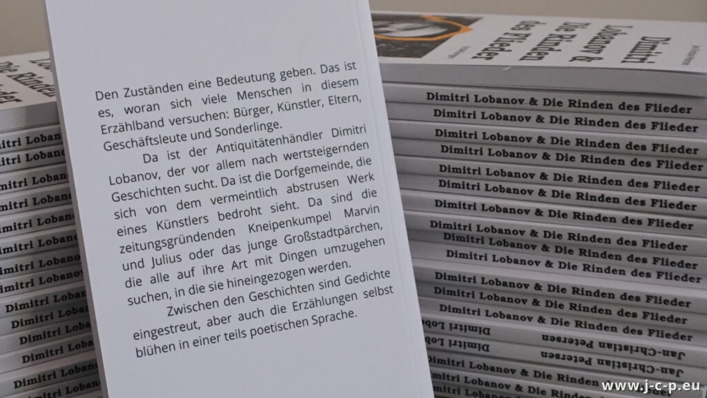 Klappentet von Dimitri Lobanov & Die Rinden des Flieder von Jan-Christian Petersen