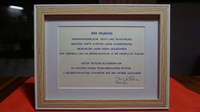 Gedicht - Der Feldweg