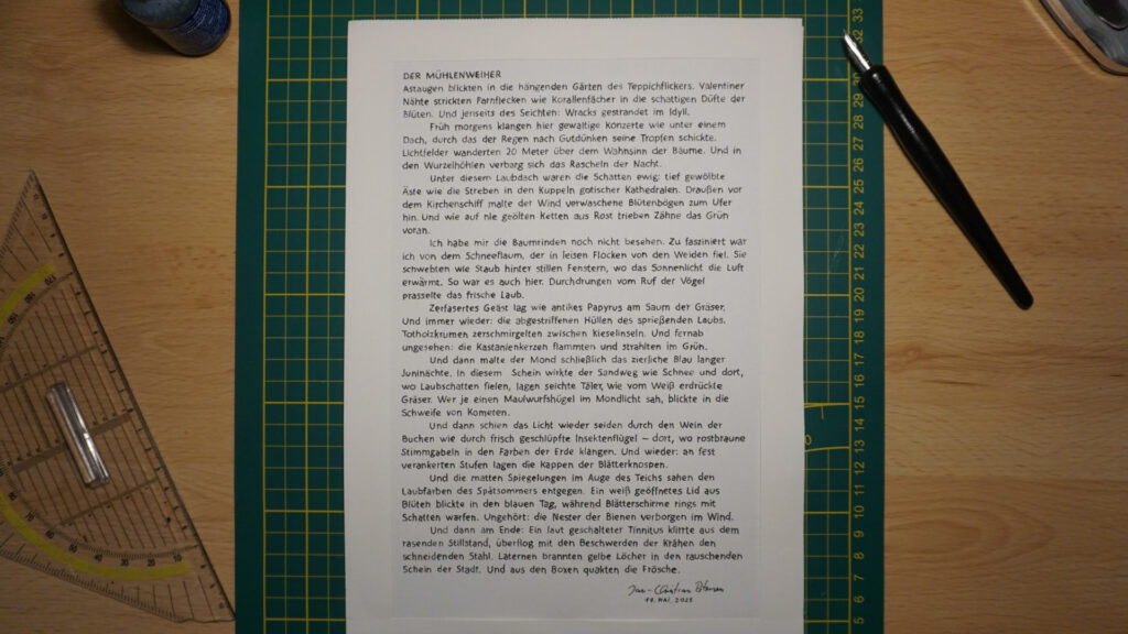 Gedicht - Der Mühlenweiher