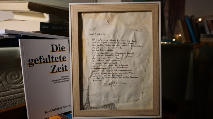 Waldkiemen Gedicht Kollage mit verschiedenen Papieren