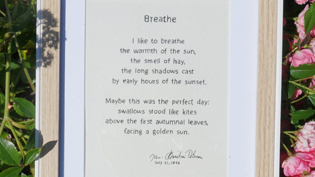 Breathe is a poem by Jan-Christian Petersen