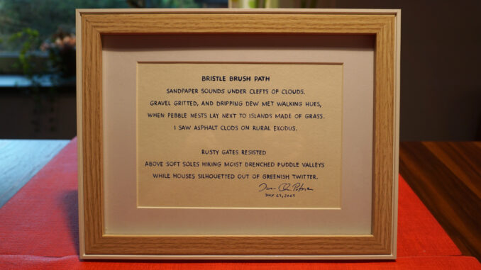 Poem - Bristle Brush Path