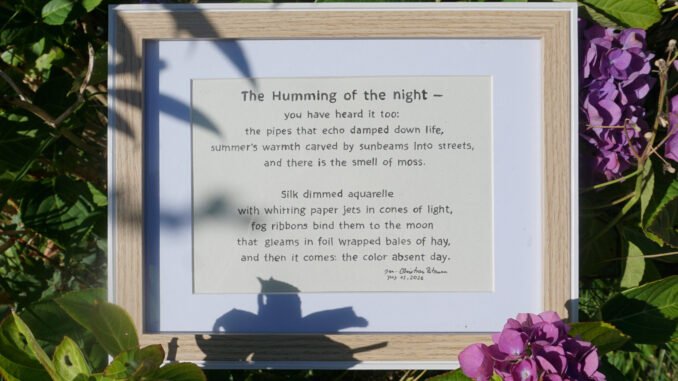 Humming of the Night is a poem by Jan-Christian Petersen