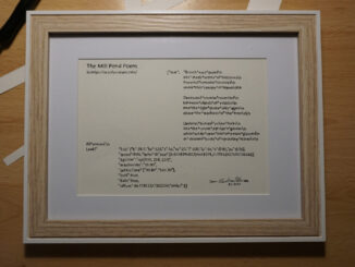 Poem - The Mill Pond - code Version for Sea of Po