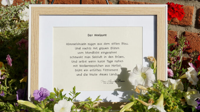 Der Horizont ist ein Geciht von Jan-Christian Petersen