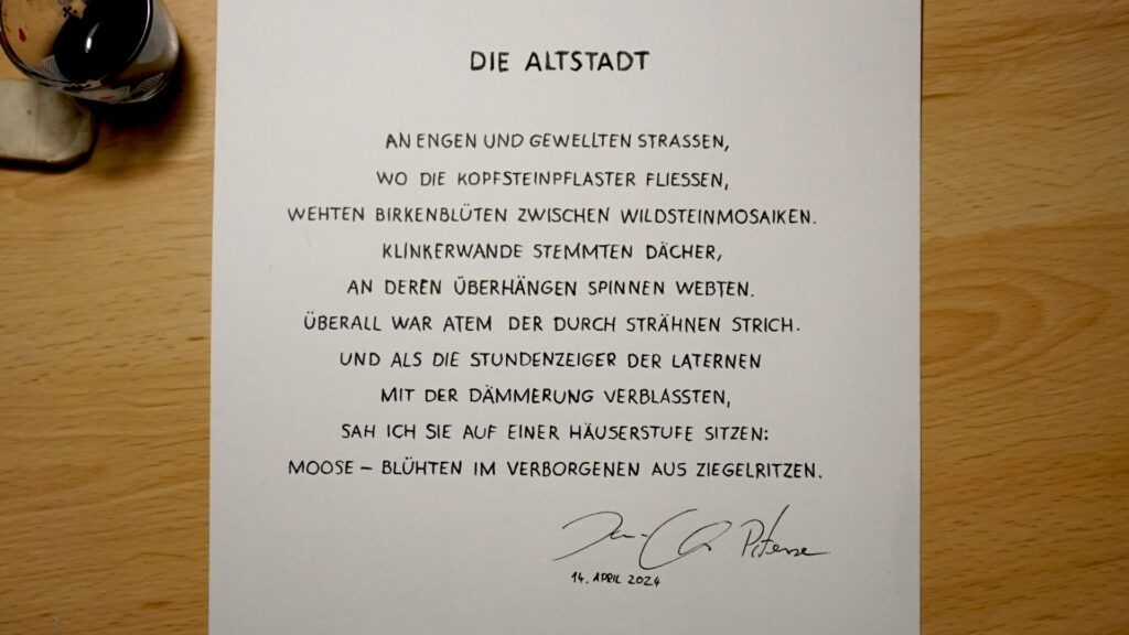 Die Altstadt Gedicht von Jan-Christian Petersen